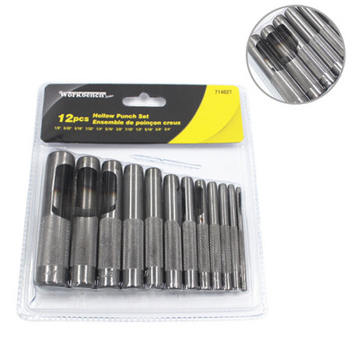 12PCS Belt Hollow Punch Set Round punch Belt punch