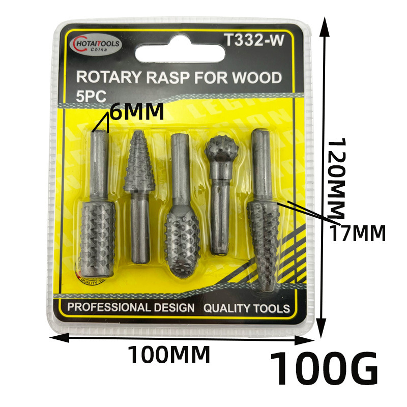 Grinding Wheel Head Rotary File 5PCS Rotary Rasp For Wood Drill