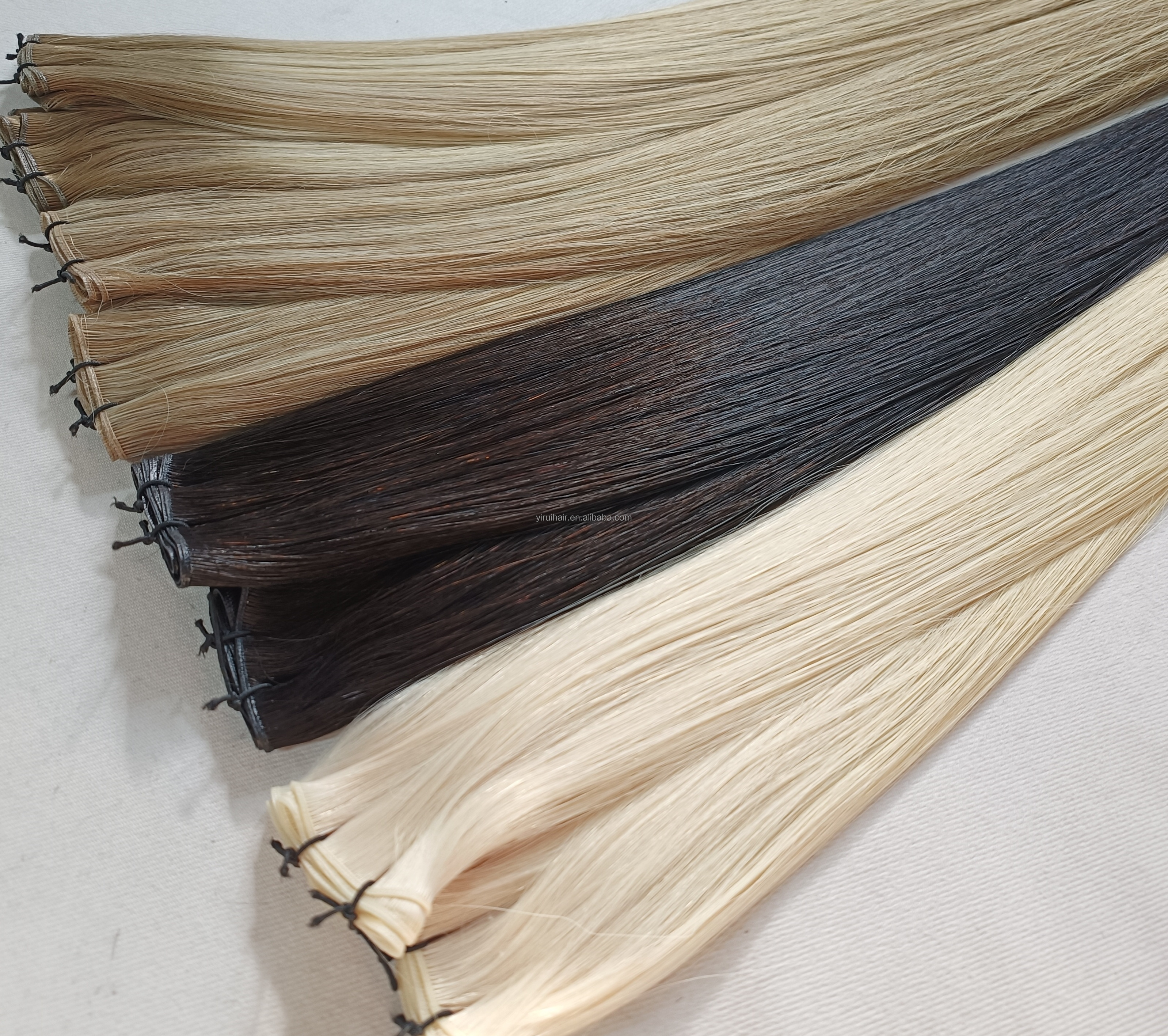 Top Quality Genius WeftFlat Weft Hair Extensions Can be Cut Double Drawn 100%Virgin Remy Braiding Full Cuticle Aligned Human Hai