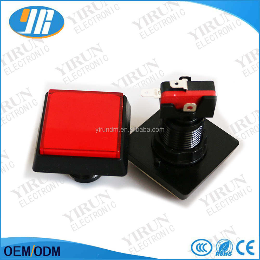 32mm 44mm 51mm Square Illuminated Push Button With Led for Arcade Game Machine push button