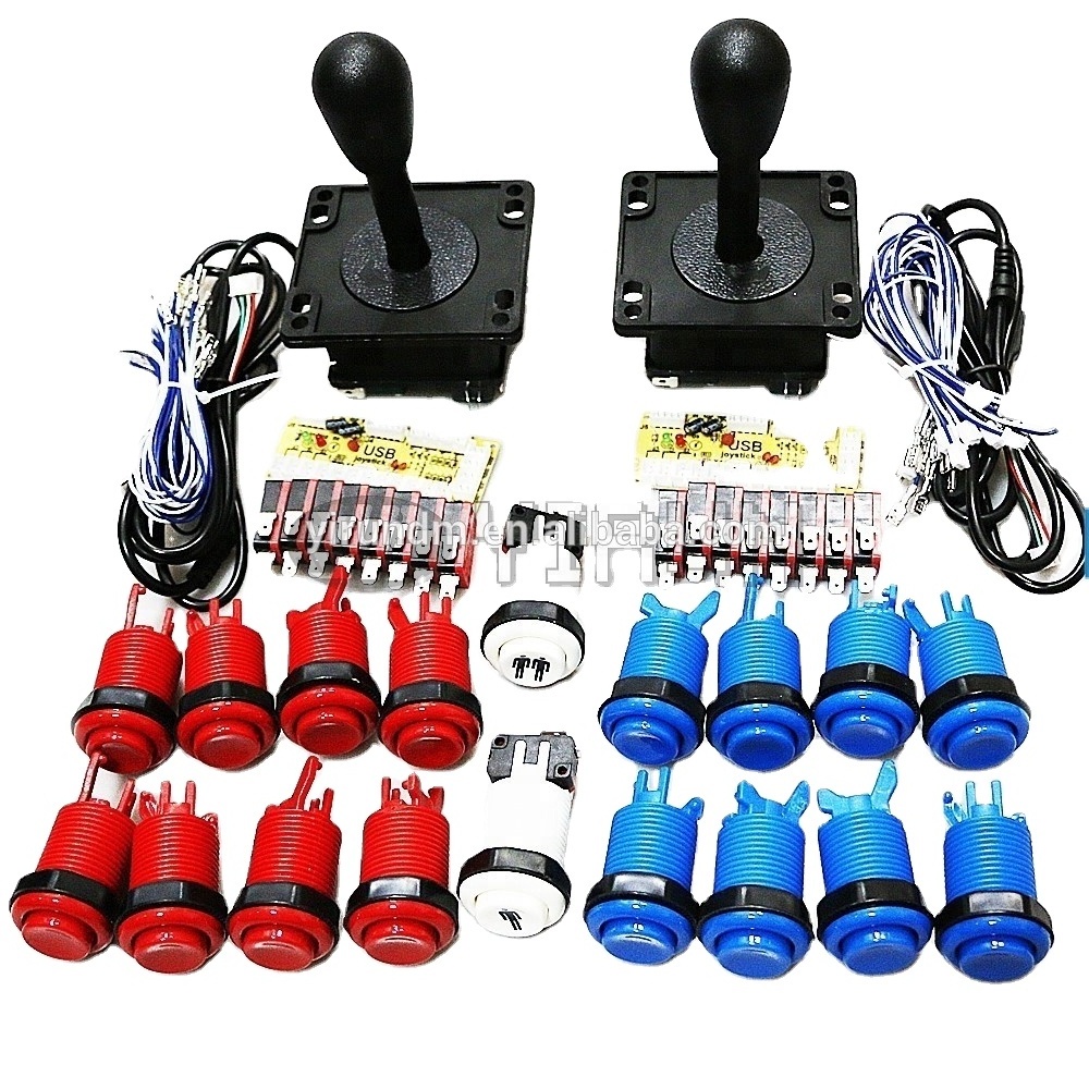 Diy arcade stick or Arcade diy Joystick kit for Mame Zero Delay USB Encoder Joystick American style long Push Button