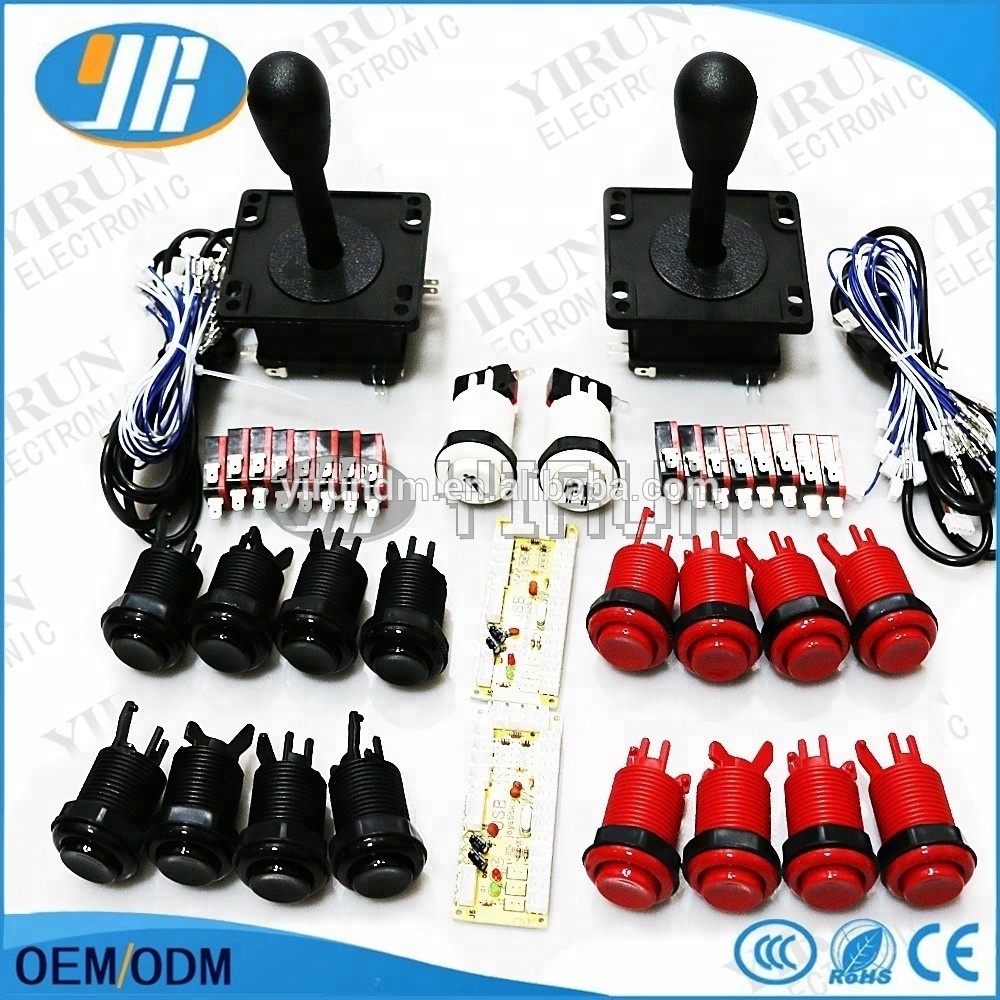 Diy arcade stick or Arcade diy Joystick kit for Mame Zero Delay USB Encoder Joystick American style long Push Button