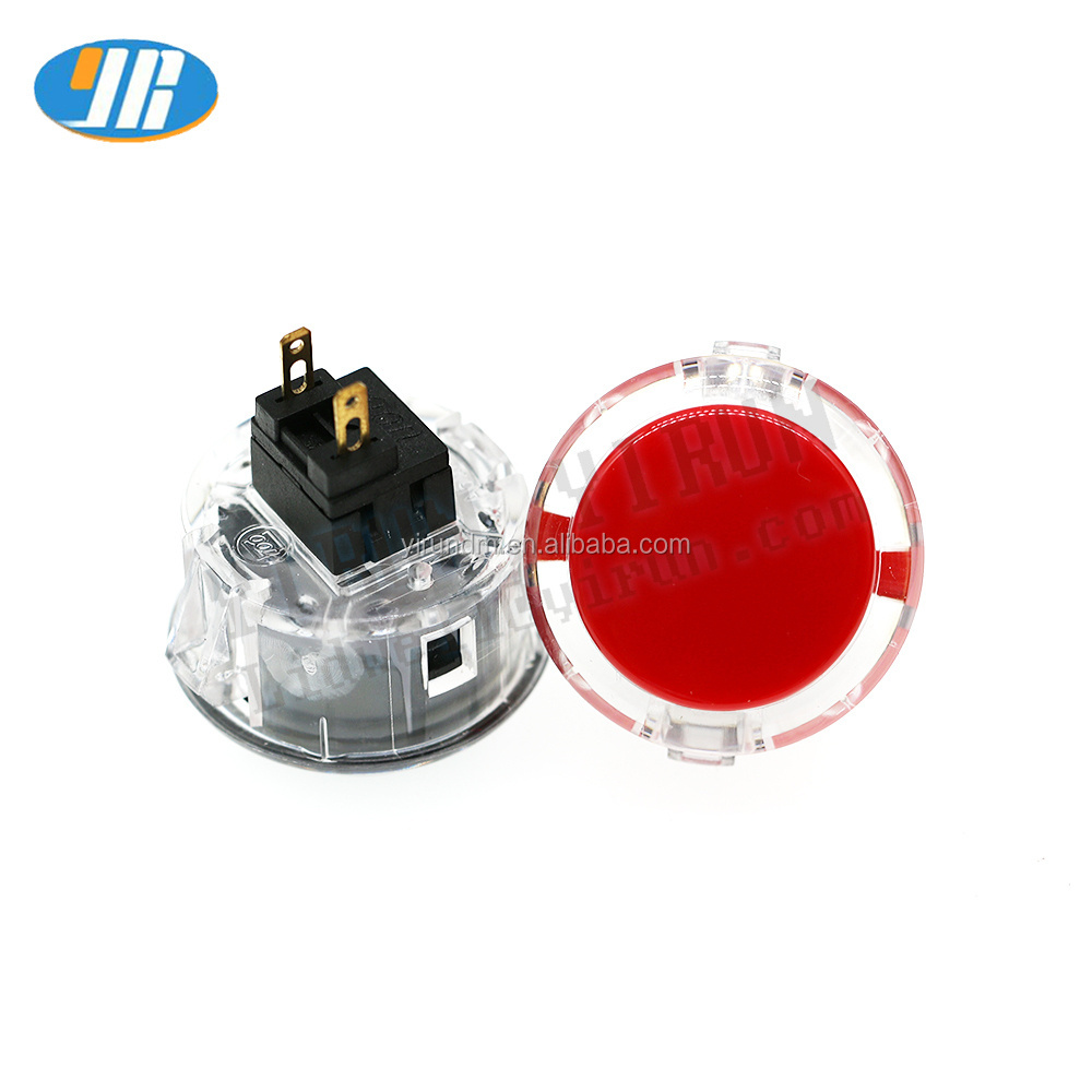 Manfactory direct  arcade game Clear Push buttons With Silent micro switch 30mm 24mm  for PC  arcade game parts