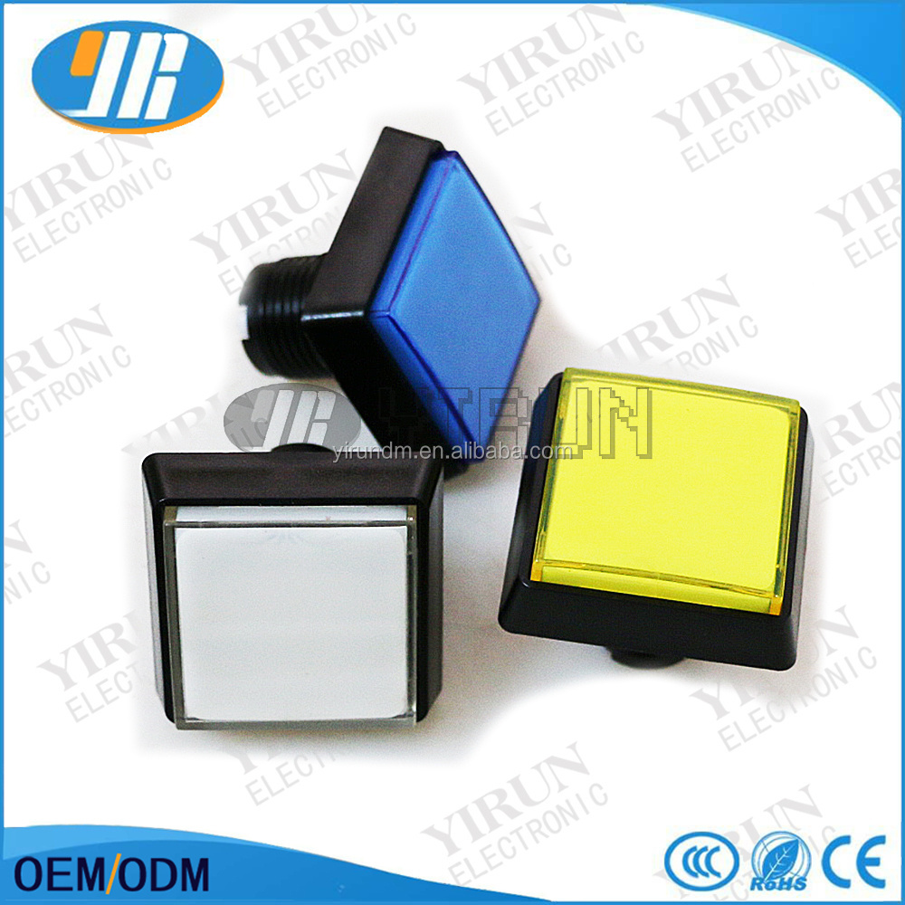 32mm 44mm 51mm Square Illuminated Push Button With Led for Arcade Game Machine push button