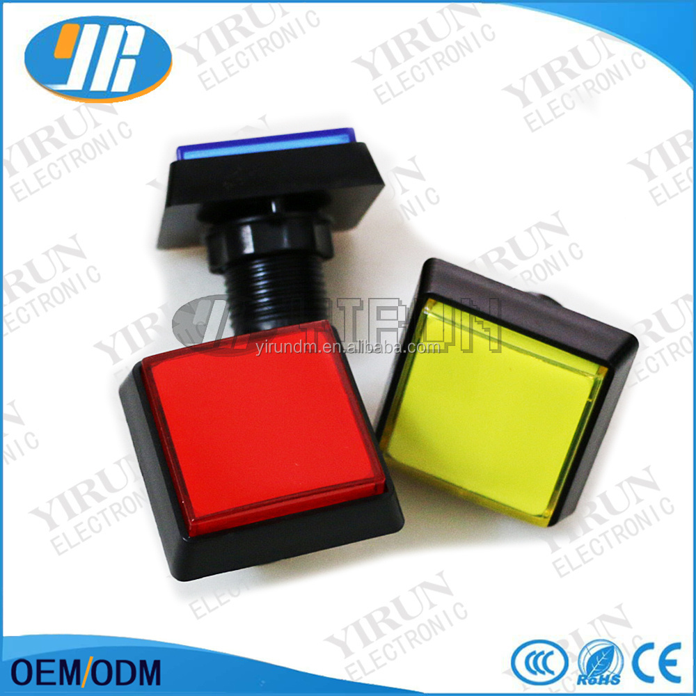 32mm 44mm 51mm Square Illuminated Push Button With Led for Arcade Game Machine push button