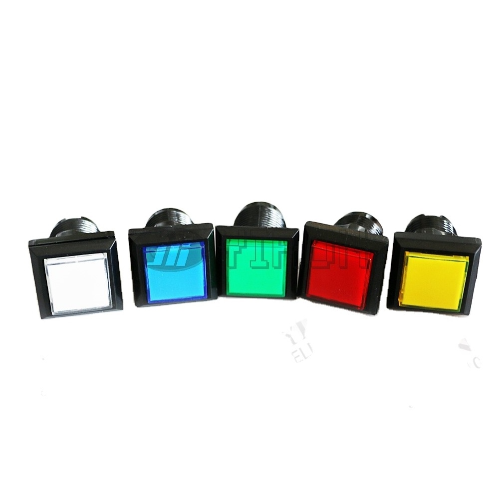 33mm square game machine push button arcade LED momentary push button illuminated illuminated switches push button