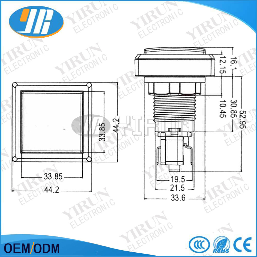 arcade game  LED push button switch arcade game machine push button illuminated switches 12volt push button switch