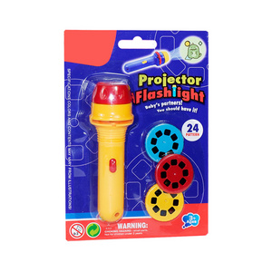 Best selling 24 pattern cartoon portable flashlight projector educational toys for kids