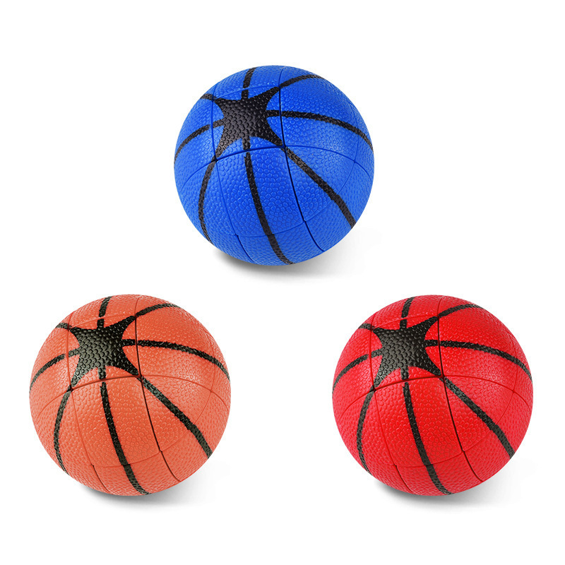 Anti-slip design children education blue mini basketball puzzle cube 3d magic cube ball toy