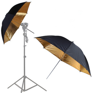 Yiscaxia Studio photography 33" soft light reflect Umbrella black gold colour Photography reflective umbrella