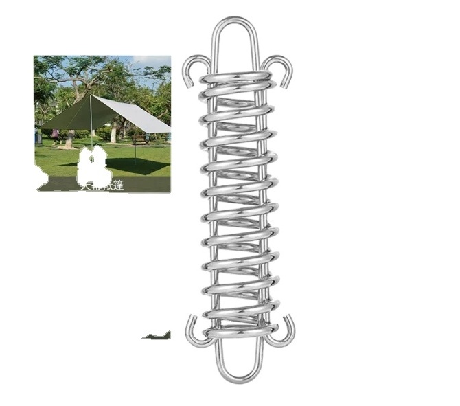 Tent fasteners Wind rope steel fasteners Tent camping wind spring hiking hammock chair chrome spring