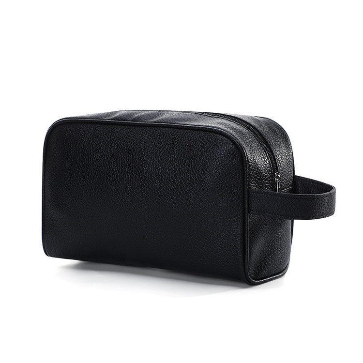 Fashionable Portable Toiletry Bag Travel Waterproof PU Leather Cosmetic Bag With Custom Logo