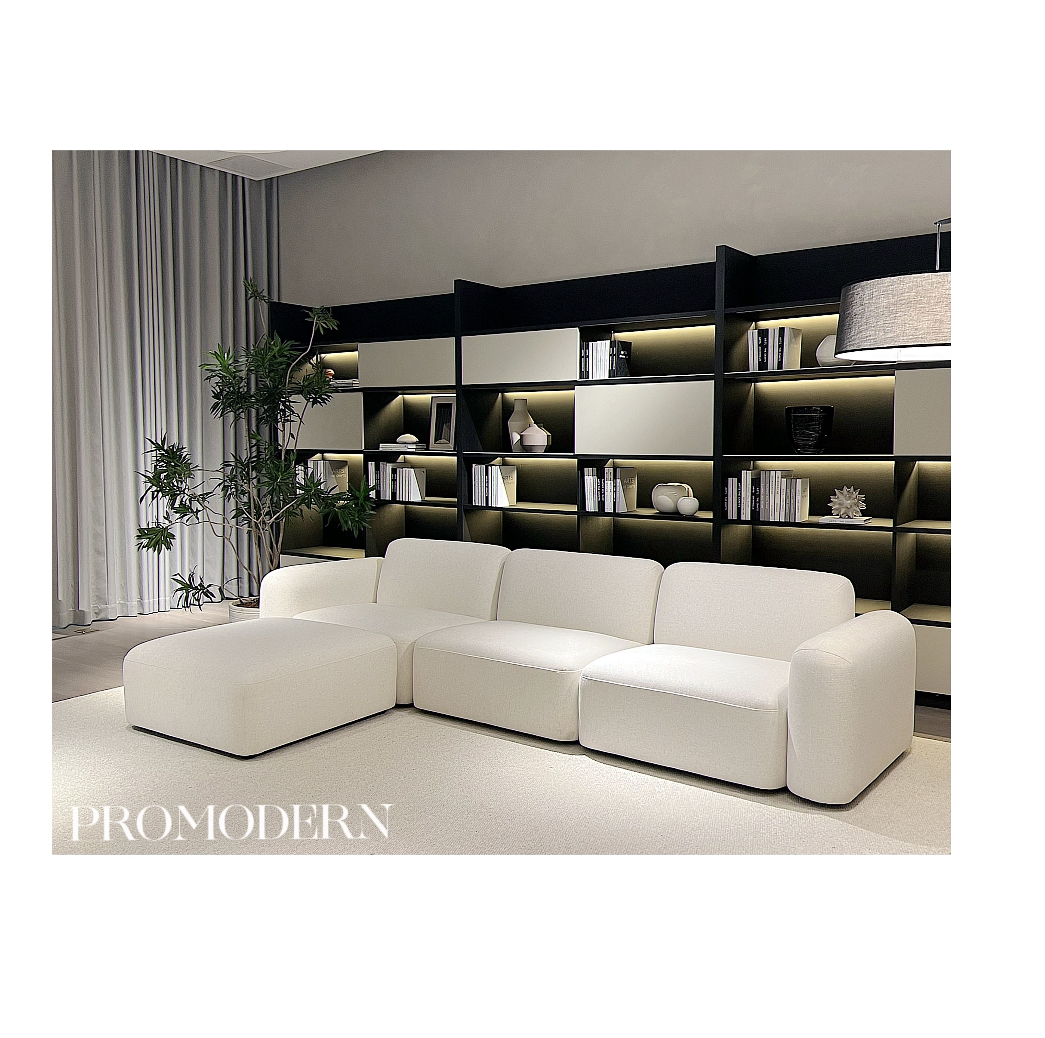 Yisen 2023 New Arrival Hotel Furniture Lobby White Sofa Set Modern Design Sectional L Shape Sofa Set