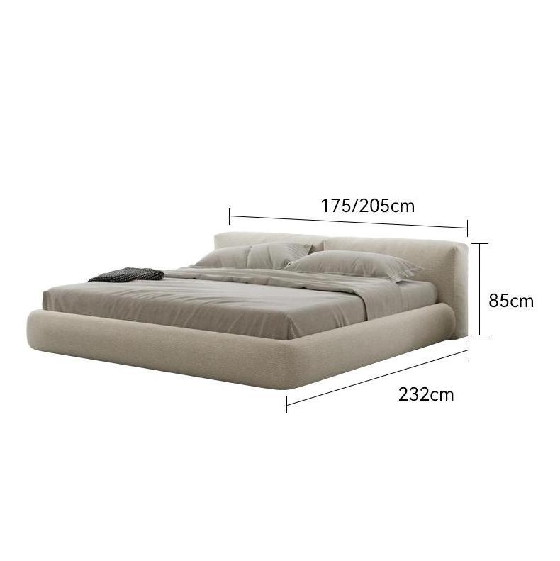 New Arrival Villa Customization Bedroom furniture Italian modern design wooden frame fabric soft bed