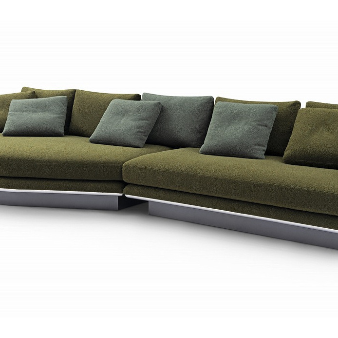 Factory Direct Price Modern Dark Green Lshape Sofa For Barber Shop Solid Wood Foam L Shape Sofa