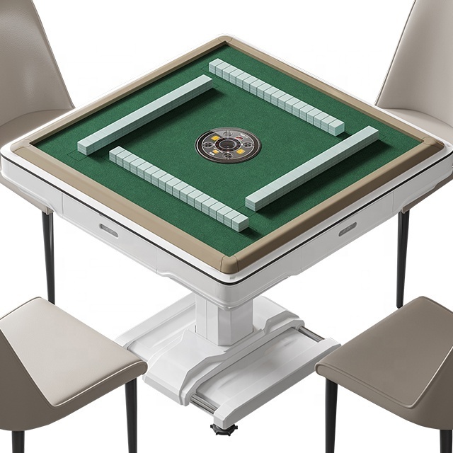 Modern Simple Mahjong Machine Fully Automatic Dual Drive Electric Folding Home Bass Four Port Mahjong Table