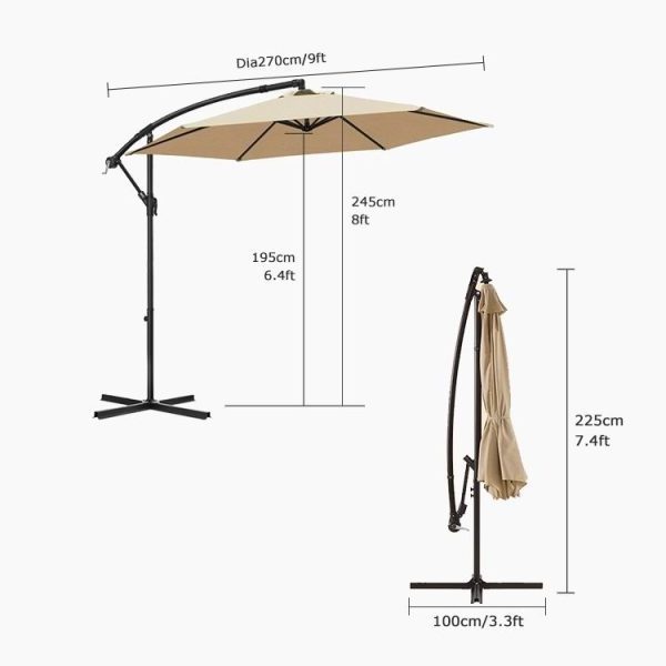 Luxury Furniture Market Garden Outdoor Patio Umbrella Parasol Treasure garden Umbrellas With Bases Parts Garden Umbrellas