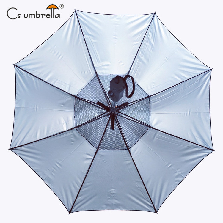 YS-1103  Custom Cooling Fan Misting Umbrella For Summer Outdoor Cooling Umbrella with Fan and Water Mist Anti UV Parasol