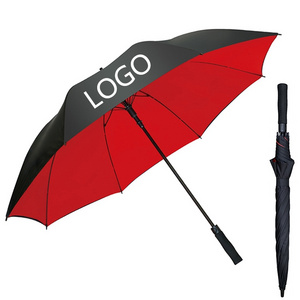 YS-7014 Manufacturer Supply Big Size Double Layer Custom Print Windproof Auto open Double Canopy Golf Umbrella With Logo