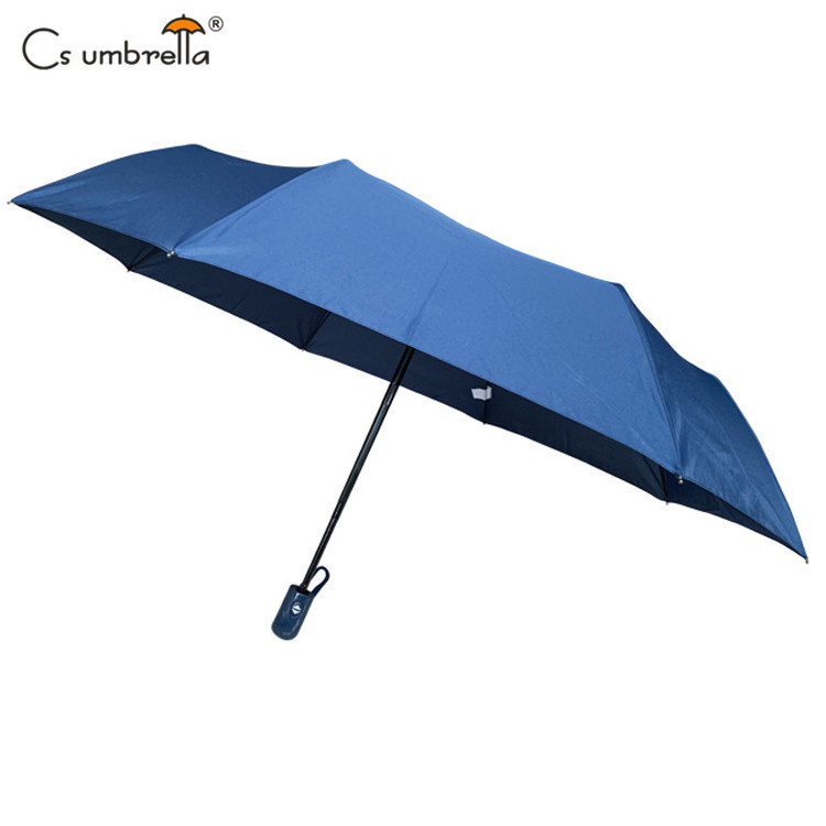 YS-3063 Factory Supply Travel Folded Umbrella Advertising Gift Windproof Auto Open And Close Custom 3 Folding Umbrella With Logo