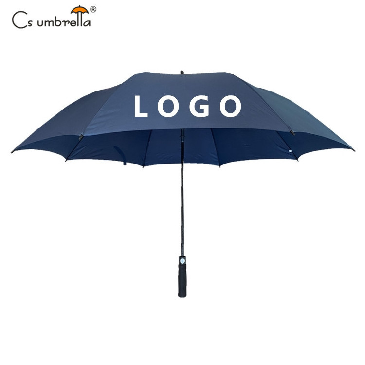 YS-7051 Factory Supply Advertising Outdoor Strong Windproof EVA Handle Auto Open Customized Golf Umbrella With Logo