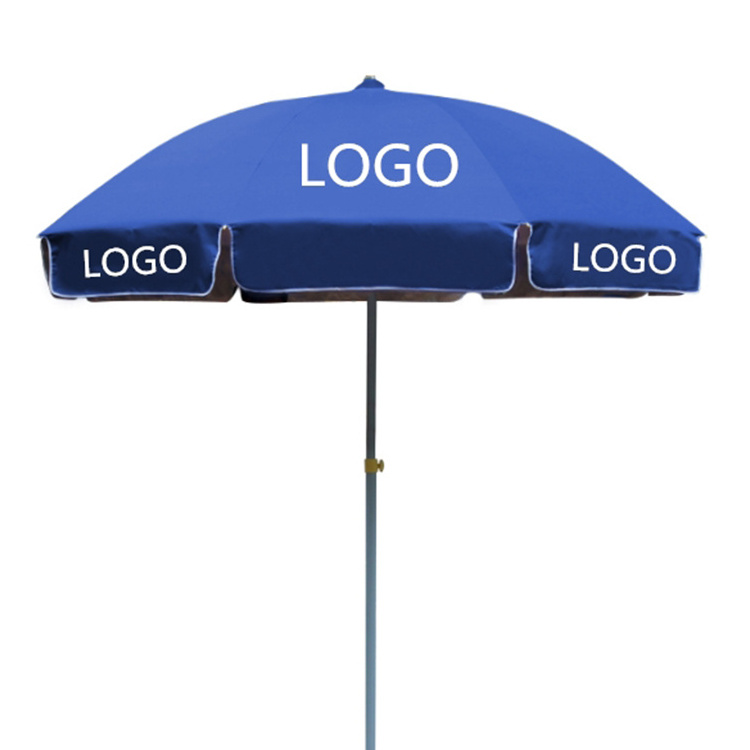 YS-9020 Factory Supply  Large Sun Umbrella Custom Printed Advertising Brand Broadcast Windproof Outdoor Beach Umbrella