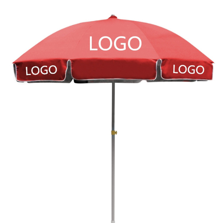 YS-9020 Factory Supply  Large Sun Umbrella Custom Printed Advertising Brand Broadcast Windproof Outdoor Beach Umbrella