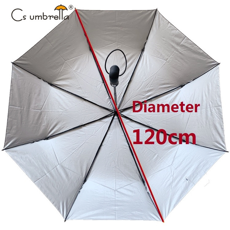 YS-3098 Factory Supply Big Size Foldable Custom  Printing logo Auto Open And Close Large 3 Folding Golf Umbrella For 2 Person