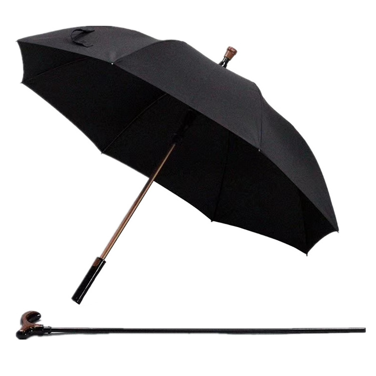 YS-1044 New Design Walking Stick Umbrella Separable Assist Cane Anti Skid Ergonomic Handle Crutch Umbrella For Old People