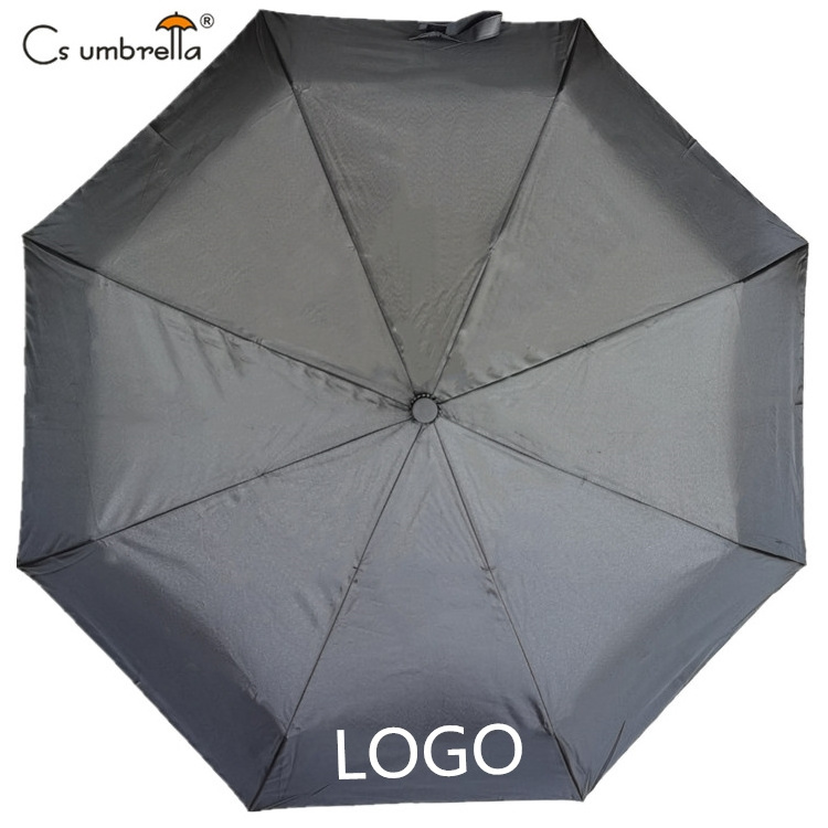 YS-3045 Umbrella Manufacturer Supply Custom Logo Portable Travel Auto Open And Close 3 Folding Umbrella Reflective