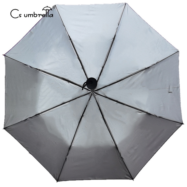 YS-3011 Factory Supply Rain And Sun Folded Parasol Custom Logo Advertising Manual Open Travel 3 Folding Umbrella