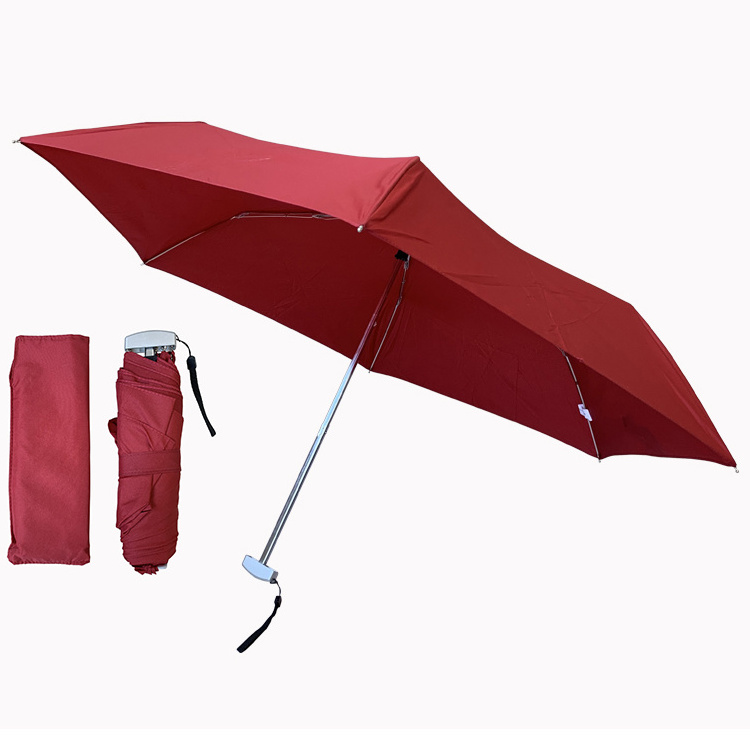 YS-3009 Umbrella Factory Supply Super Mini 3 Folding Umbrella For Rain Manual Open with Custom Logo Printing  3 Folding Umbrella