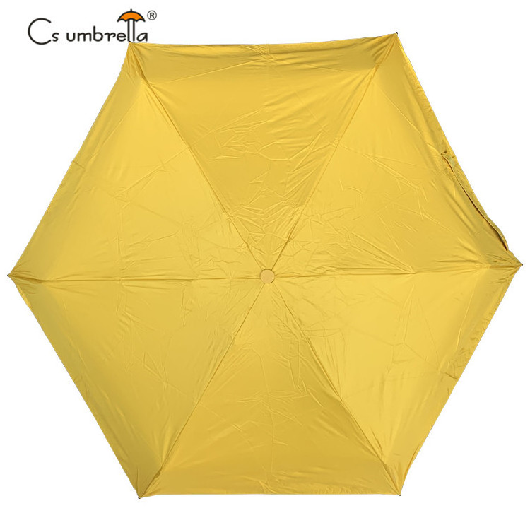 YS-5001 Promotional Capsule Umbrella Portable Super Light Weight Anti-UV Travel Mini Size Custom Print Pocket 5 Folding Umbrella