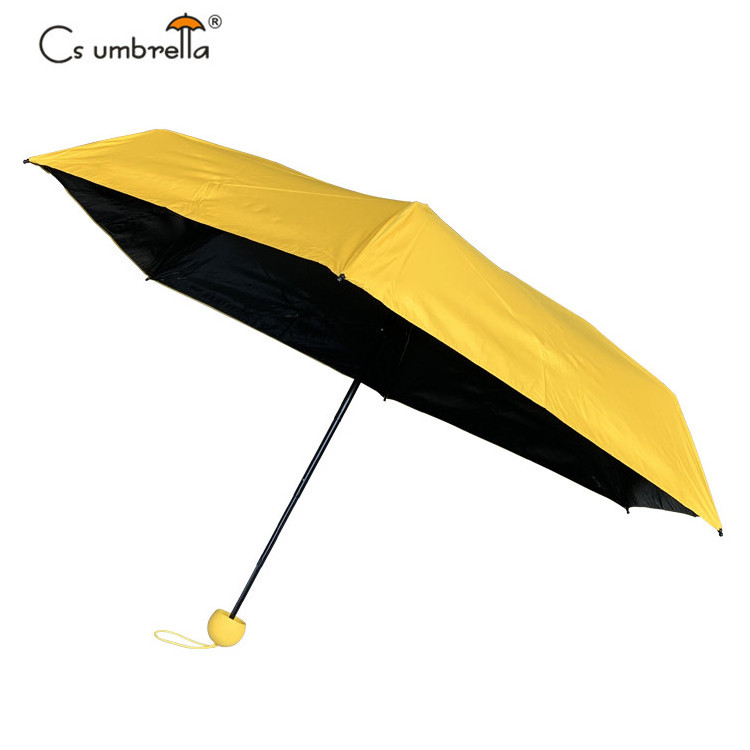 YS-5001 Promotional Capsule Umbrella Portable Super Light Weight Anti-UV Travel Mini Size Custom Print Pocket 5 Folding Umbrella