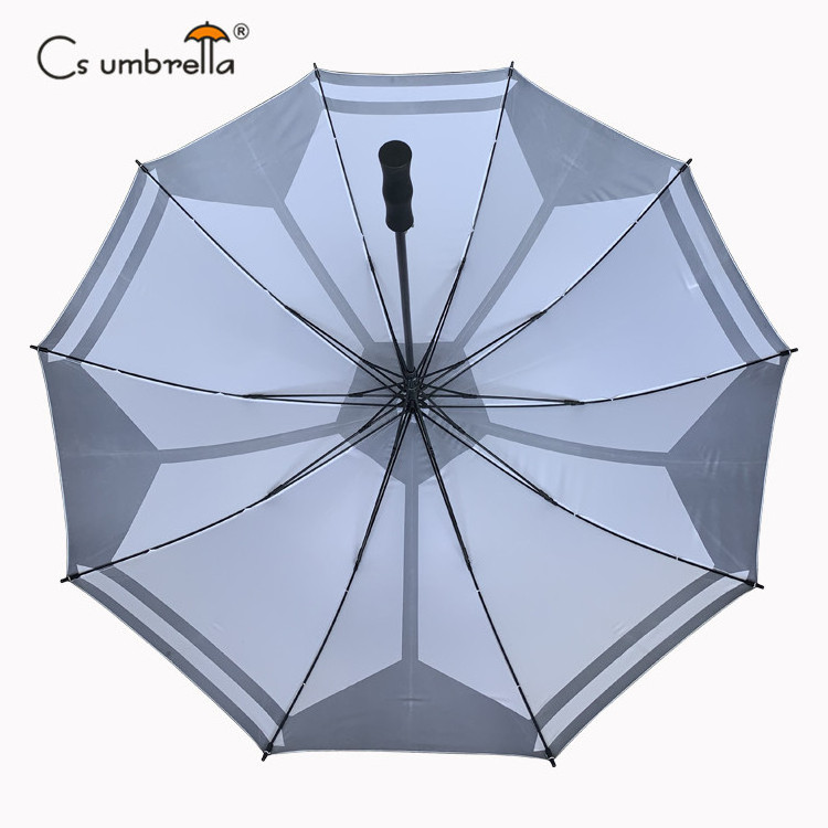 YS-7026 High Quality Custom Special Design Soccer Umbrella Windproof Straight Auto Open Big Size Golf Umbrella For Sports Events