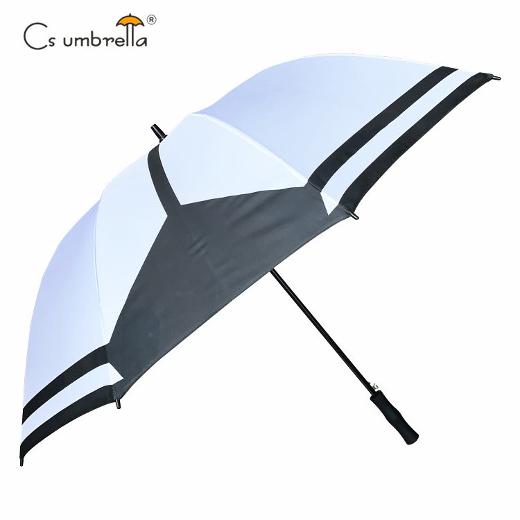 YS-7026 High Quality Custom Special Design Soccer Umbrella Windproof Straight Auto Open Big Size Golf Umbrella For Sports Events