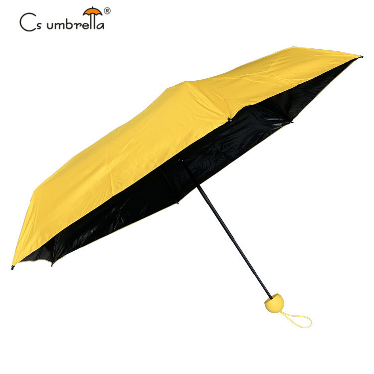 YS-5001 Factory Wholesale Paraguas Promotional Mini Size 5 Fold Pocket Gift Folded Ultra Light Capsule Folding Umbrella