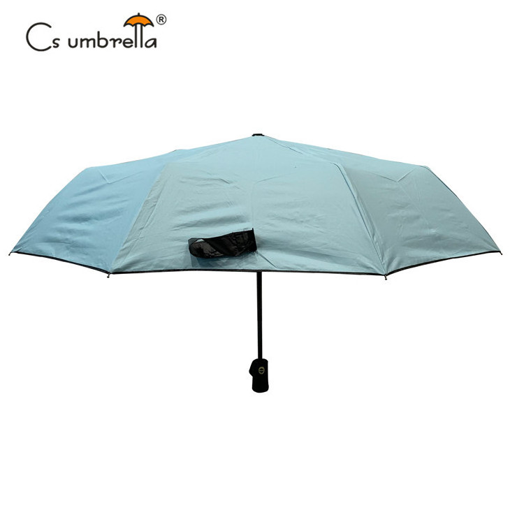 YS-3002 Factory Supply Portable Anti UV Foldable Umbrella Sun Protection Fabric Auto Open And Close Custom 3 Folding Umbrella