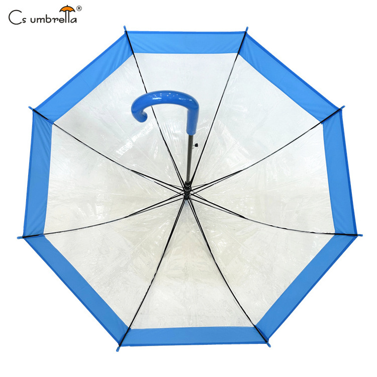 YS-1129 Promotional Clear POE Bubble Umbrella Dome Shape Auto Open Clear Transparent Customized Apollo  POE Umbrella