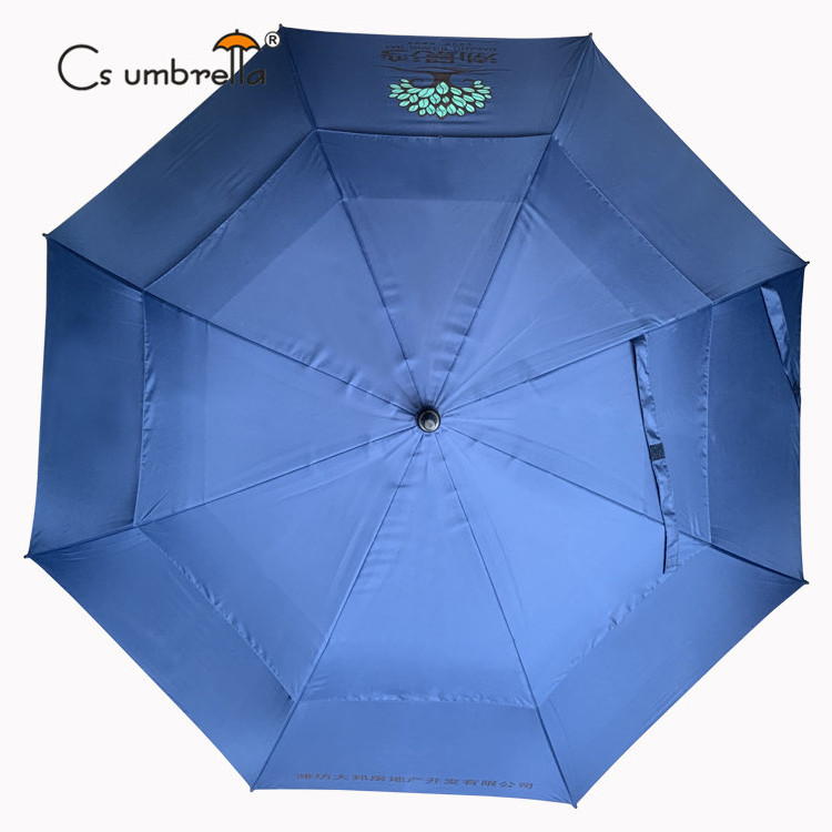 YS-7049 High Quantity Umbrella For the Rain Windproof Custom Advertising Big Size with Vents Auto Open Golf Umbrella With Logo