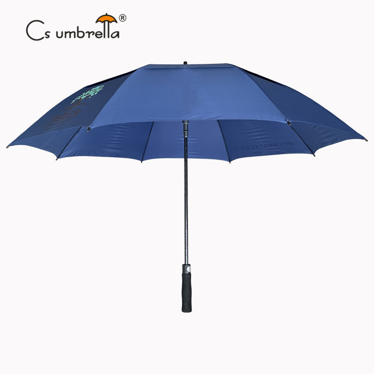 YS-7049 High Quantity Umbrella For the Rain Windproof Custom Advertising Big Size with Vents Auto Open Golf Umbrella With Logo