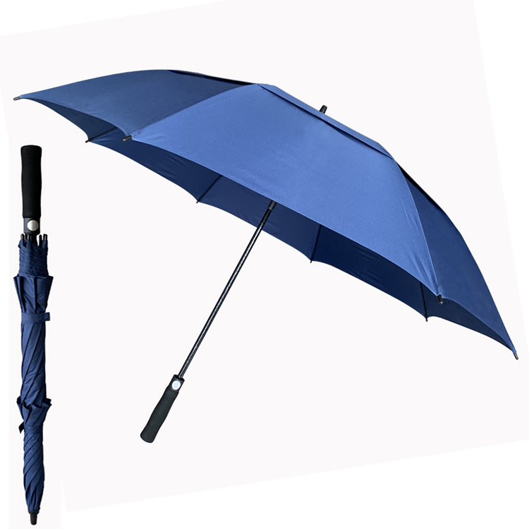 YS-7049 High Quantity Umbrella For the Rain Windproof Custom Advertising Big Size with Vents Auto Open Golf Umbrella With Logo