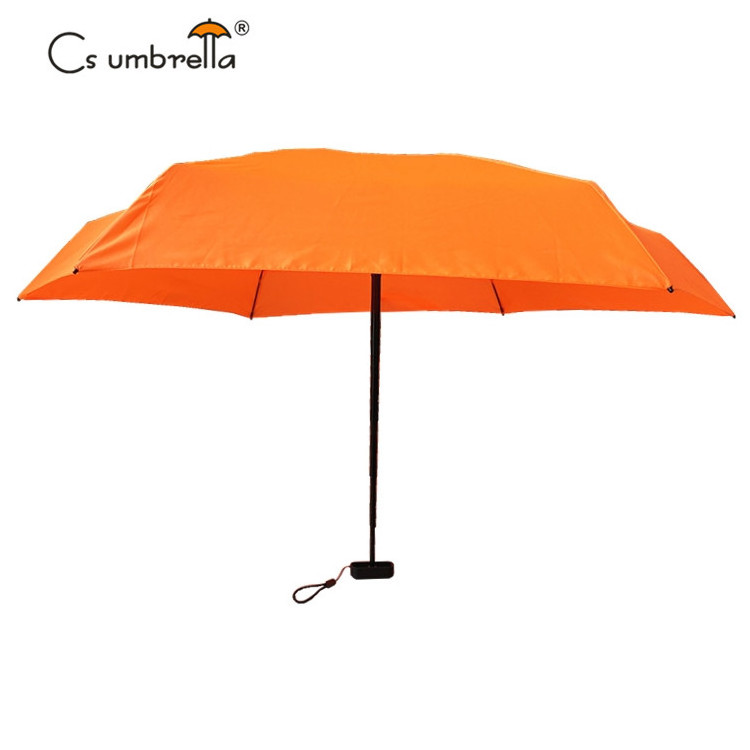 YS-5005 Super Light Portable Folded Parasol Travel Mini Size Windproof Manual Open Super Tiny Compact Pocket 5 Folding Umbrella