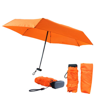 YS-5005 Super Light Portable Folded Parasol Travel Mini Size Windproof Manual Open Super Tiny Compact Pocket 5 Folding Umbrella