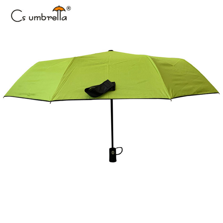 YS-3002 Umbrella Supplier Promotional Folded Anti-UV Auto Open And Close Sun And Rain Custom 3 Folding Umbrella With Logo