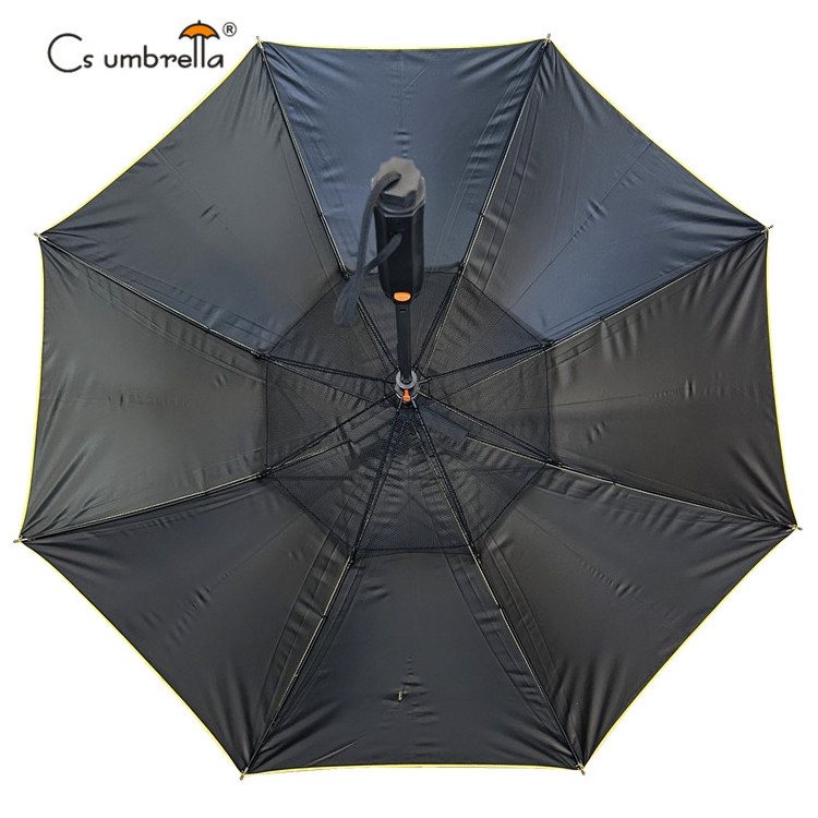 YS-1020 Fan and Water Mist Umbrella Manual Open  Anti UV Fabric Canopy With Fan And Cooling Misting Outdoor Straight Umbrella