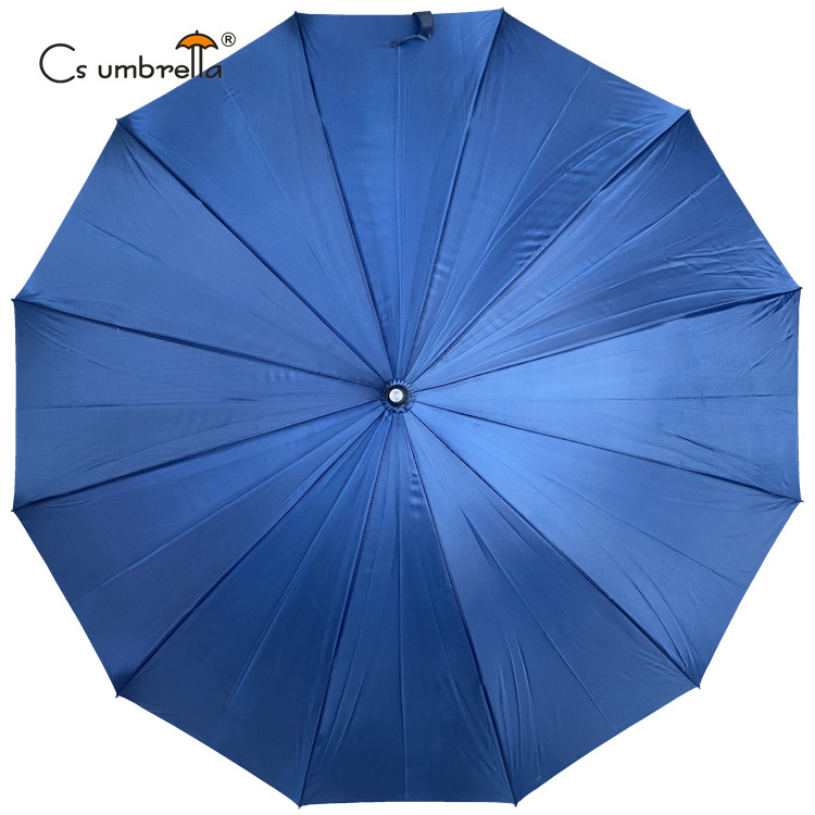 YS-1161 Outdoor Umbrella For Adults With Rubberized Plastic J Handle Auto Open with Custom Printing Logo Straight Umbrella