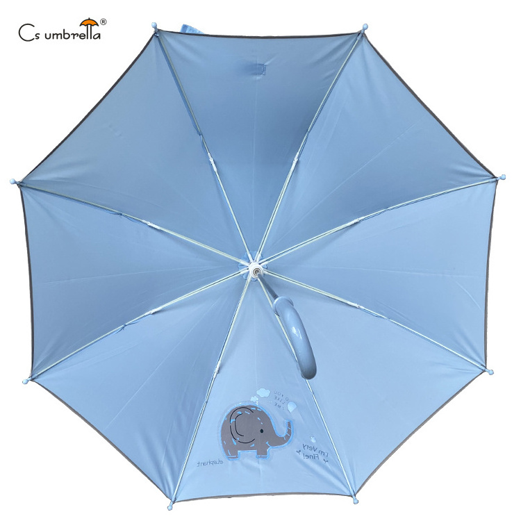 YS-6006 Factory Supply Lovely Umbrella For Children Manual Open J Handle Customized Printing logo Windproof Umbrella For Kids