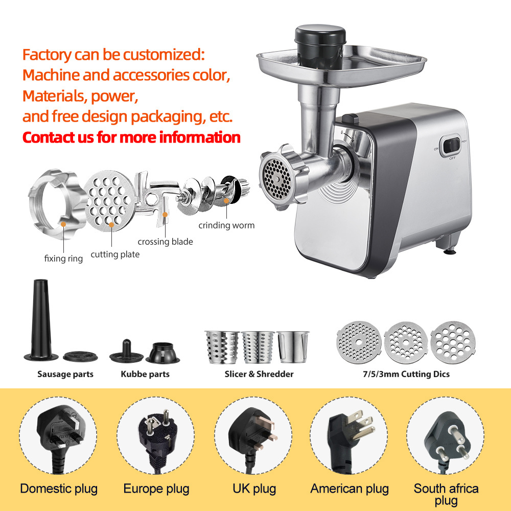 Professional Multi-function Household Electric Blender Chopper Machine Mixer Mincer Slicer Sausage Meat Grinder