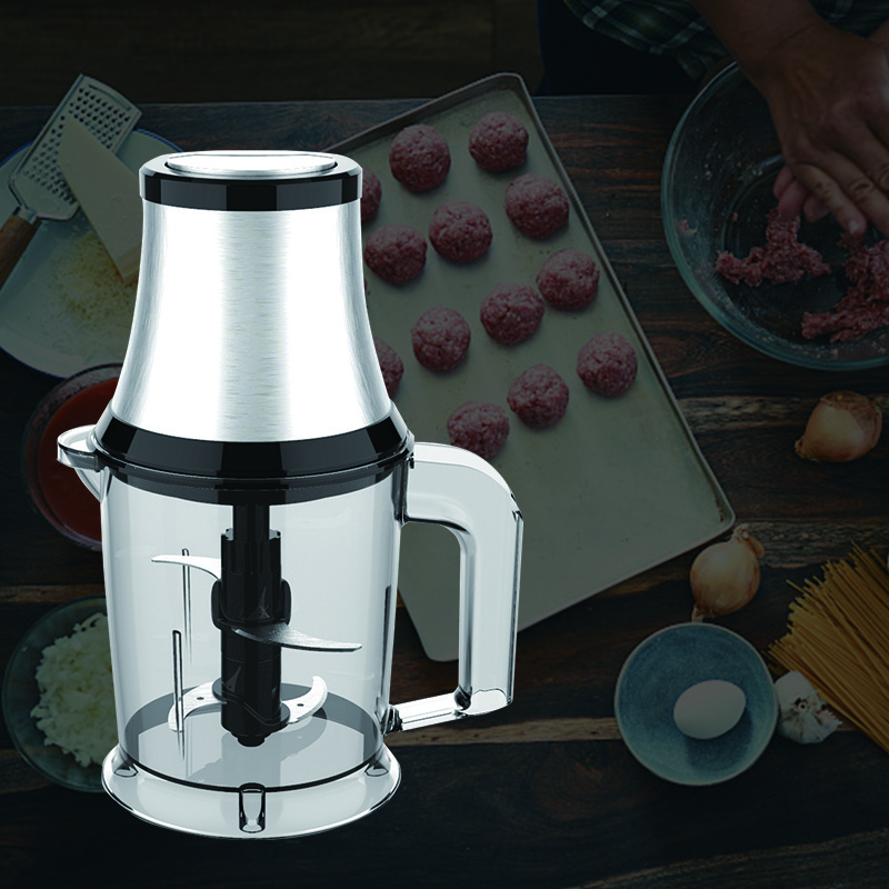 Household SS Stainless Steel Electric Meat Grinder Vegetable Meat Mini Food Chopper 2L Blender Processor and Meat Grinder